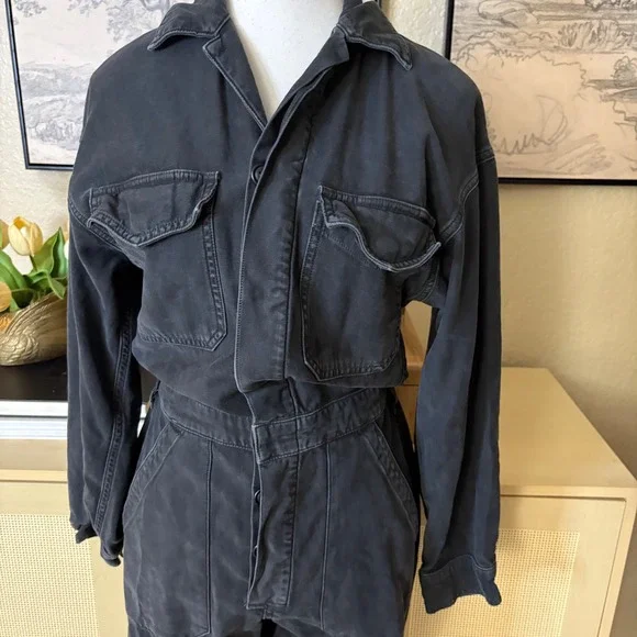 CITIZENS OF HUMANITY Surplus Black Wash Denim Jumpsuit Size XS - Picture 4 of 9